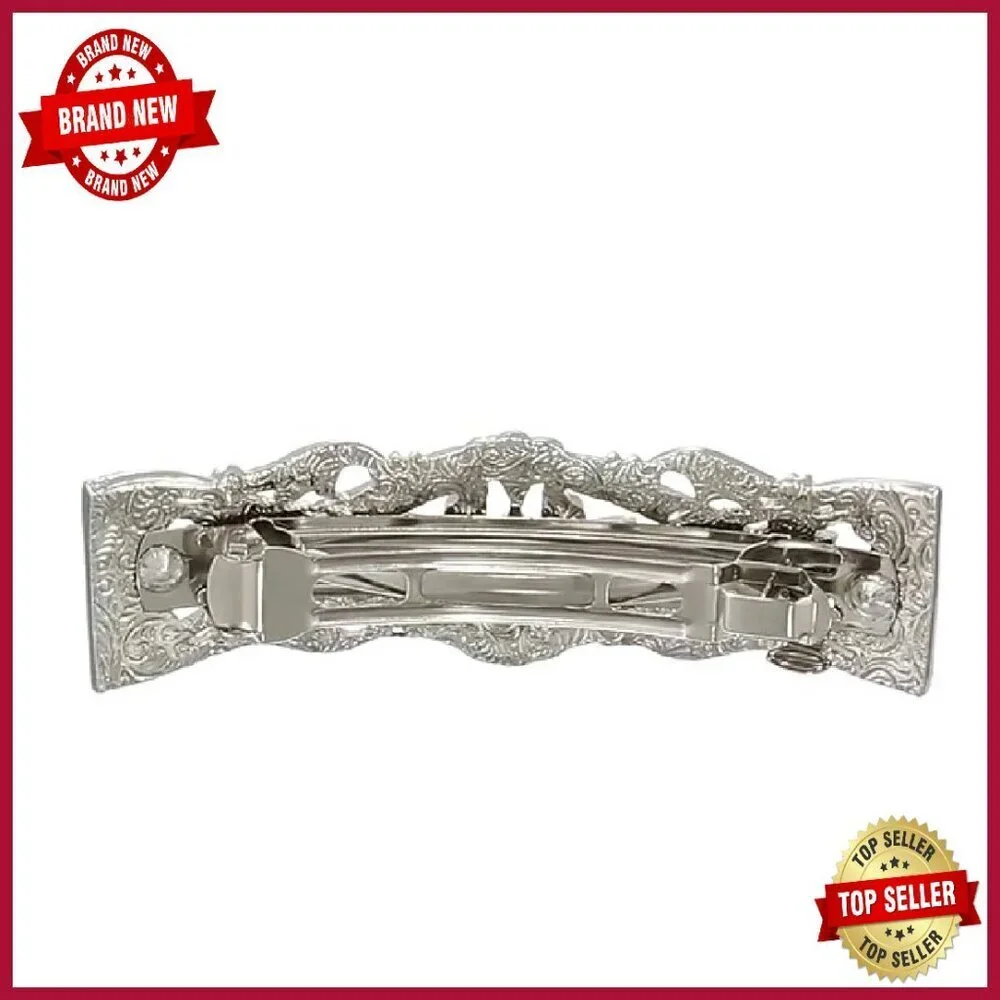 3.5 Inch Crystal Barrette Hair Clip for Weddings & Formal Events